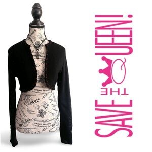 🇮🇹 Save The Queen Y2K Vintage Cropped Bolero Knit Mesh XL